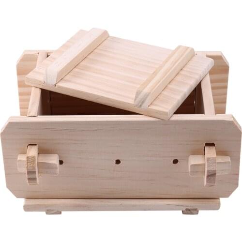 Tofu Mold Tool,Removable Wooden Press Box,Home Kitchen Tofu Maker Press Mold Kit for DIY Tofu Mold Cooking Handmade
