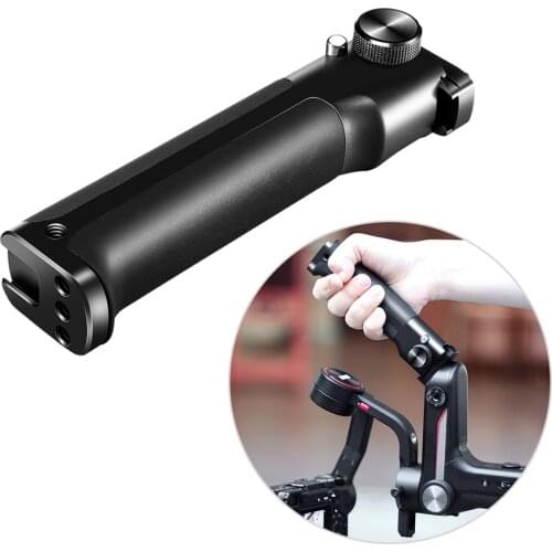 UURig DH14 Gimbal Stabilizer Handle Hand Grip Extension Rod Holder w/ Cold Shoe Mount 1/4 Inch Screw Holes for Zhiyun Weebill-S