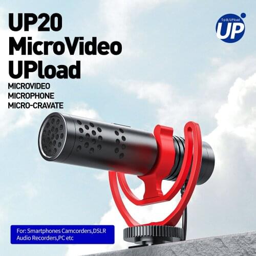 VUXBEEG UP20 Shotgun Video Microphone Cardioid Microphone for iOS/Andoid Smartphones, Canon EOS/Nikon DSLR Cameras Camcorders