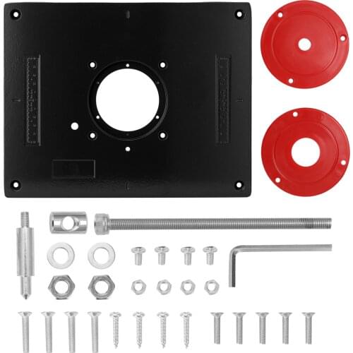 Multifunctional Aluminum Alloy Router Table Insert Plate Trimmer Engraving Machine Tool Woodworking Benches Woodworking Tools