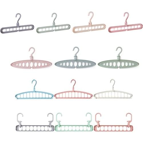 Multi-port Support Circle Clothes Hangers Clothes Drying Racks Multifunction Plastic Scarf Clothes Hanger Storage Rack