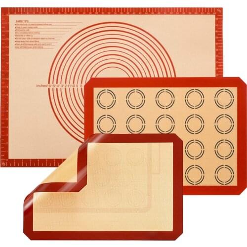 Reusable Silicone Baking Mat Sheet for Pastry Rolling Dough Nonstick Pizza Dough Rolling Mat for Cake Cookie Macaron Thick Large