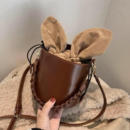 Fashion Bucket Bag for Women Desiigner Woven Strap Handbags Luxury Pu Leather Shoulder Crossbody Bag Lady Small Tote Purses 2021