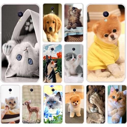 44AS Cute animals Soft Silicone Back Cover Case for Meizu M5 M5C M5S Note M8 Lite X8 cover funda