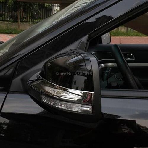 For Ford Explorer Sport 2016 2017 Chrome Rearview Side View Door Mirror Strip Decorative Molding Trim Exterior Car Accessories