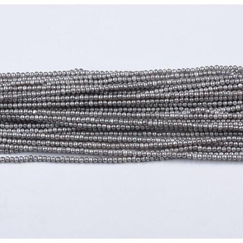 Small Size Gray Freshwater Pearl Beads Strand Natural 2-2.5mm Potato Baroque Pearl Strand