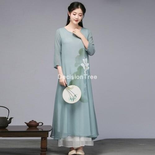 2021 novelty lace cheongsam dress vintage chinese qipao womens party dresses retro lady vestidos vintage oriental chongsam dress