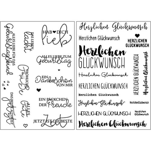 2021 New German DIY Silicone Clear Stamp Cling Seal Scrapbook Embossing Album Decor Craft