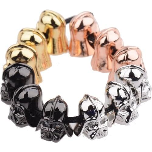 New Fashion Head 4 Color Copper Cubic Zirconia CZ Charm Micro Pave Mens Charm Woven Bracelet DIY Beads Accessorie BD256
