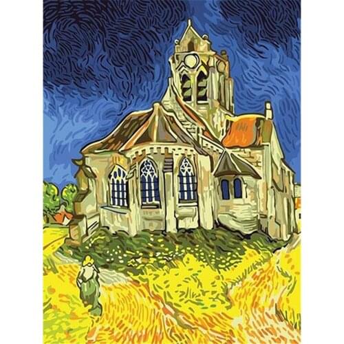 Landscape DIY 11CT Embroidery Cross Stitch Kits Craft Needlework Set Printed Canvas Cotton Thread Home Decoration Hot Design