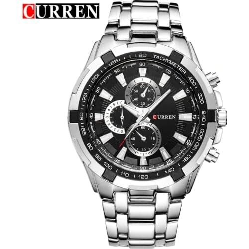 CURREN Watches Men Top Brand Luxury Fashion&Casual Quartz Male Wristwatches Classic Analog Sports Steel Band Clock Relojes