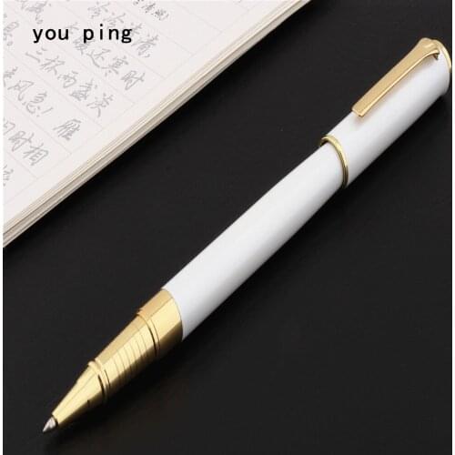 Luxury pen high quality 052 White Business office Rollerball Pen New School student stationery Supplies Ballpoint Pens