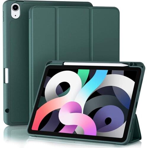 10.9"For iPad Air 4 Case iPad air 2020 Case 10.9inch(4th Gen 2020)Smart Silicone cover with Charged Pencil Holder capa ipad 2020