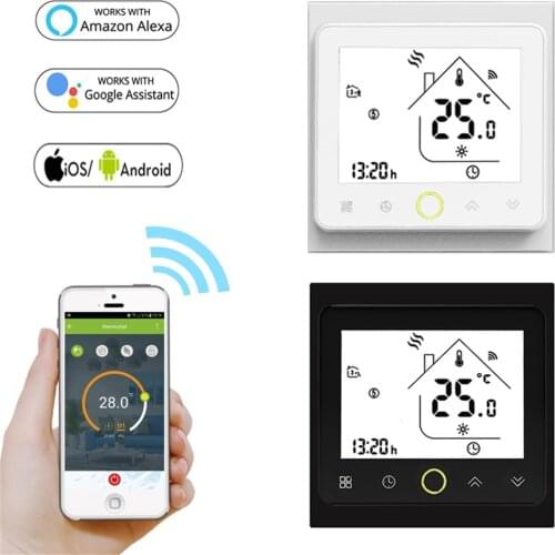 95~250V WiFi Smart Thermostat Temperature Controller for Water Electric Floor Heating Gas Boiler Works With Alexa Google Home