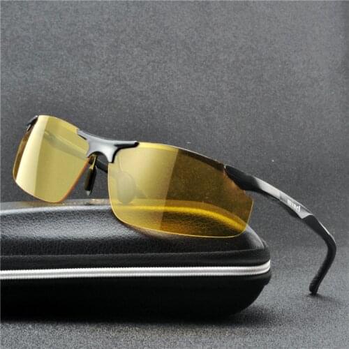 MINCL Sunglasses for men women Night Vision Goggles Car Driving Glasses Eyewear anti-glare yellow lens eyeglasses With box FML