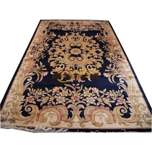 Savonnerie Rug The Craft Of Making Wool By Hand Wool Knitting Carpets Luxury woven floor Rectangularchinese aubusson rug
