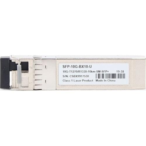 Fiber Optic Transceiver 10G 10km single core 10G-T1270/R1330 10KM SM SFP+ for switches