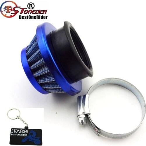 STONEDER Blue Racing Kids ATV 44mm Air Filter For 2 Stroke 47cc 49cc Engine Carb Carburetor Pocket Dirt Bike Mini Moto Quad