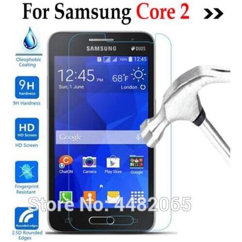Core2 Tempered glass Cover For Samsung Galaxy Core 2 II Dous SM-G355H G355 G3559 Screen Protector phone protective film Guard
