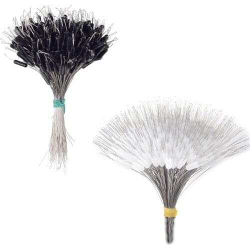 300 Pcs/Pack Fishing Bobber Oval Silicone Float Stopper Space Beans Connector Fishing Line Accessory R9CE