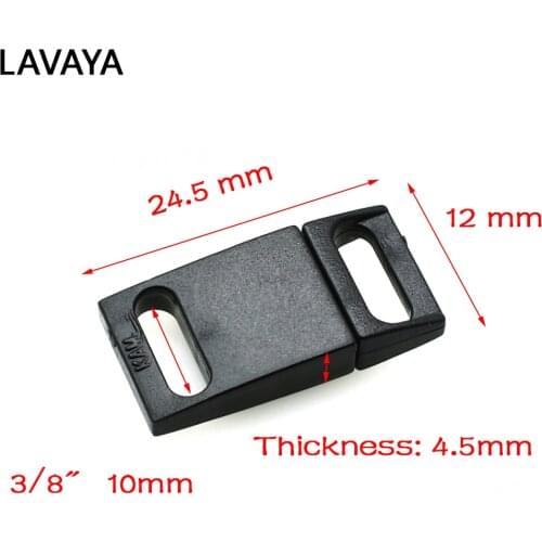 5pcs 3/8"(9.8mm) Plastic Safty Breakaway Buckles For Bra /Cat Collar /Paracord Webbing Garment Accessories Black
