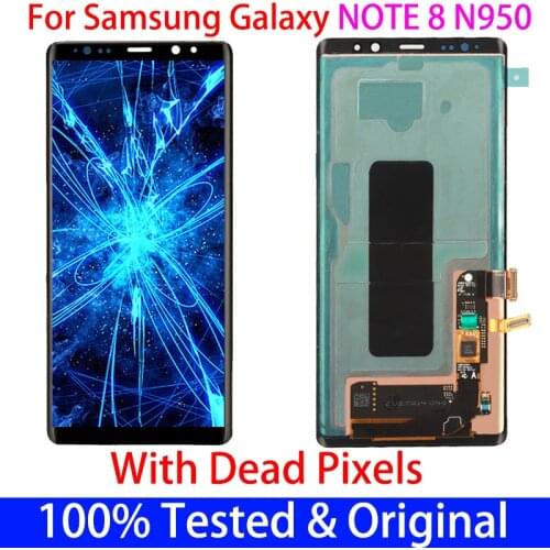 6.3" Original AMOLED Note 8 LCD For SAMSUNG Galaxy NOTE8 N950 N950F Display Touch Screen Replacement Parts No Frame with defect