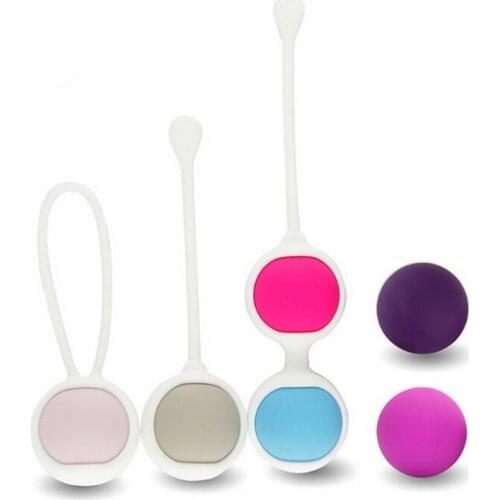 6 PCS Exercise Modes Kegel Balls Tighten Exercise Machine Medical Silicone Anus or Vagina Balls Sex Toys for Women