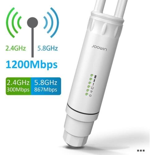 AC1200 Poe Access Outdoor Wireless wifi Repeater AP/WIFI Router High Power 1200Mbps Dual Dand 2.4G+5Ghz Long Range Extender PoE