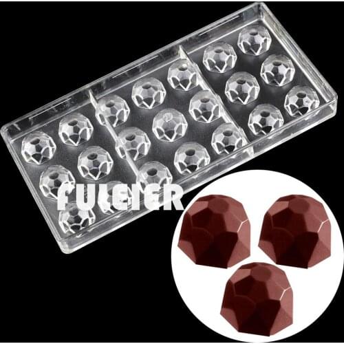Diamond Dome Chocolate Candy Mold Polycarbonate Chocolate Mold Cake Sweets Baking Candy Mould Confectionery Tool Bakeware Dish