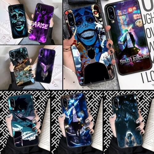 Anime Solo Leveling Phone case For Huawei Honor 6 7 8 9 10 10i 20 A C X Lite Pro Play black tpu cover 3D funda art bumper