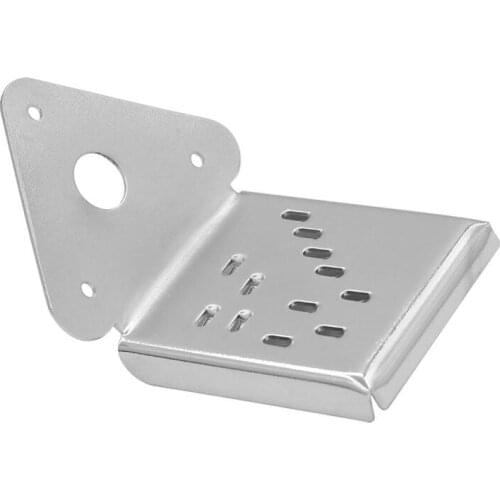 Flower Pattern Design Tailpiece for Mandolin Cigar Box Guitar Silver