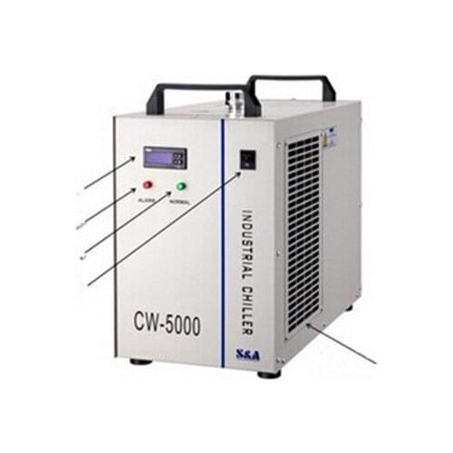 CW-5000AG Industrial Chiller For CO2 Laser Cutting Machine Engraving Machine Spindle Small Cooling Chiller