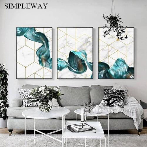 Geometric Abstract Poster Marble Texture Wall Art Print Canvas Painting Minimalist Nordic Decoration Picture Modern Home Decor