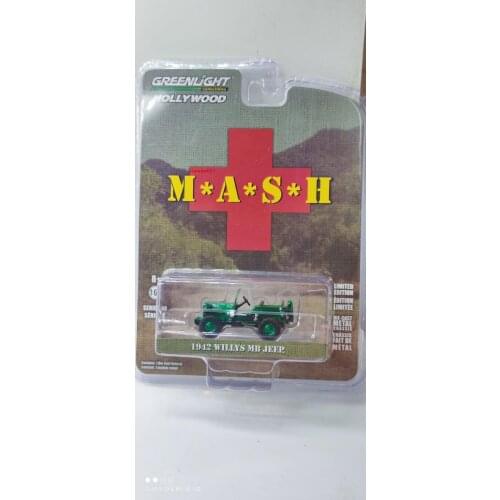 GL 1:64 1942 Willys MB Jeep Solid Pack green machine alloy model Car Diecast Metal Toys Birthday Gift For Kids Boy