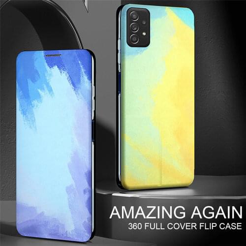 Painted Leather Flip Magnetic Case For Samsung Galaxy A52 A32 A72 Samsun A 32 52 4G 5G Stand Wallet Shockproof Phone Cover Coque