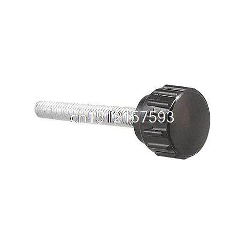 M4x30mm Male Thread Black Knurled Thumbscrew Grip Knob