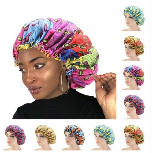 Fashion Women Sleep Night Bonnet Hat Womens Head Cover Silky Stain Elastic Cap Ladies Head Wrap Hair Care Hats Accessories