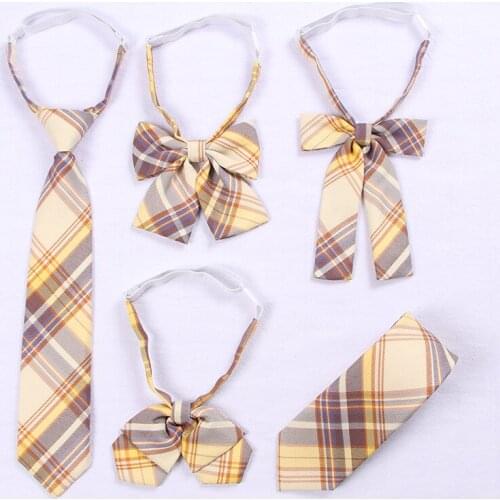 Fashion Sailor Shirt Bow Japanese/korean School Uniform Girls Accessories Plaid Bow Tie Knot Design Bowknot Necktie Adjustable