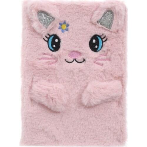 Cartoon Plush Notebook Cute Cat Panda Notepad Office Stationery School Supplies