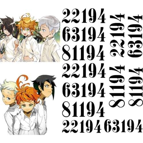 The Promised Neverland Cosplay Prop Anime Accessories Emma Norman Ray Tattoo Stickers