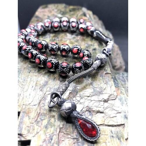 OLTU STONE YUVARAK CUT SILVER PROCESSING TESPİH