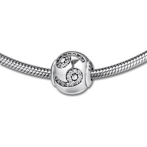 Fits for Pandora Charms Essence Bracelets Cancer Essence Beads 100% 925 Sterling Silver Jewelry Free Shipping