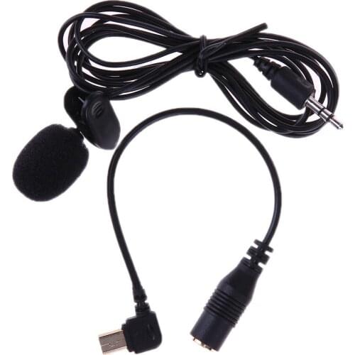 Professional Mini USB External Mic Omni Directional Microphone With Collar Clip Microphone External Cable for GoPro Hero 3/3+ 4