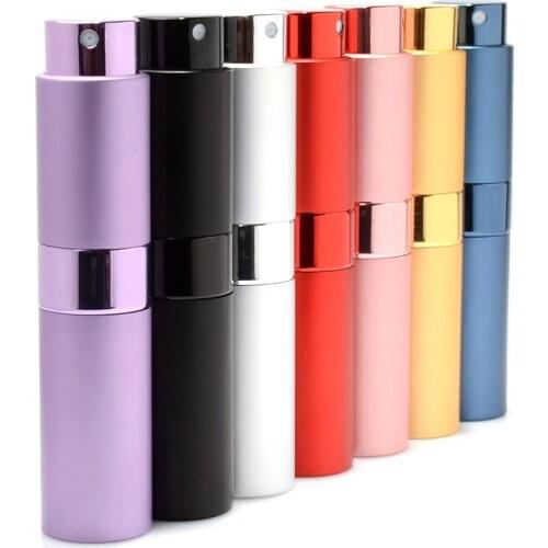 8ml Empty Spray Bottle for Travel Atomizer Metal Glass Perfume Containers Aluminum Bottle Atomizer Empty Aluminum Perfume Bottle