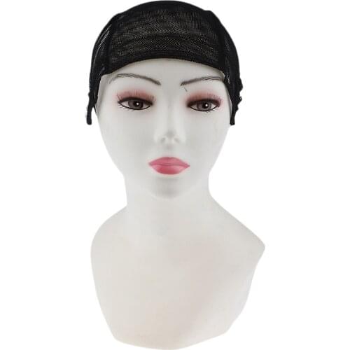 Adjustable Weaving Net Wig Cap Wig Making Weave Cap Elastic Hair Net Black