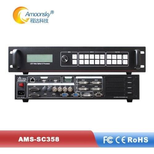 Russia led video splicer SC358 video processor for big rental screen support 4pcs sending card for p2 p3 p5 outdoor screen