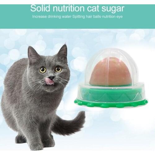 1/2pcs Cat Sugar Ball Solid Candy Licking Cat Snacks Nutrition Cat Treats Energy Ball Toy with Natural Catnip Cats supplies