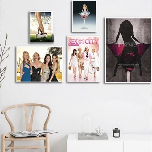 Sex and the City HBO Classic TV Shows Poster Decorative Wall Art Canvas Painting Picture Kids Room Home Wall Decor