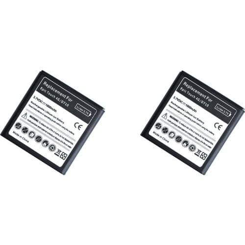 Ciszean 2pcs/lot 1800mAh EB625152VA 3.7VDC Replacement Battery For Samsung Galaxy S2 II Sprint Epic 4G Touch D710