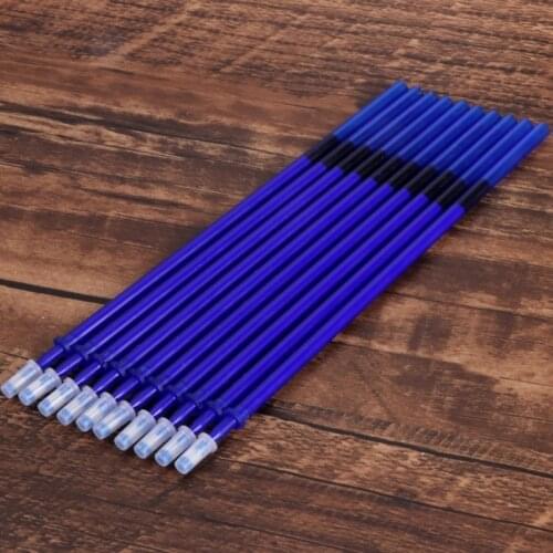 10Pcs/Set 0.5mm Erasable Gel Ink Pen Refills Magic Writing Study Office Supplies